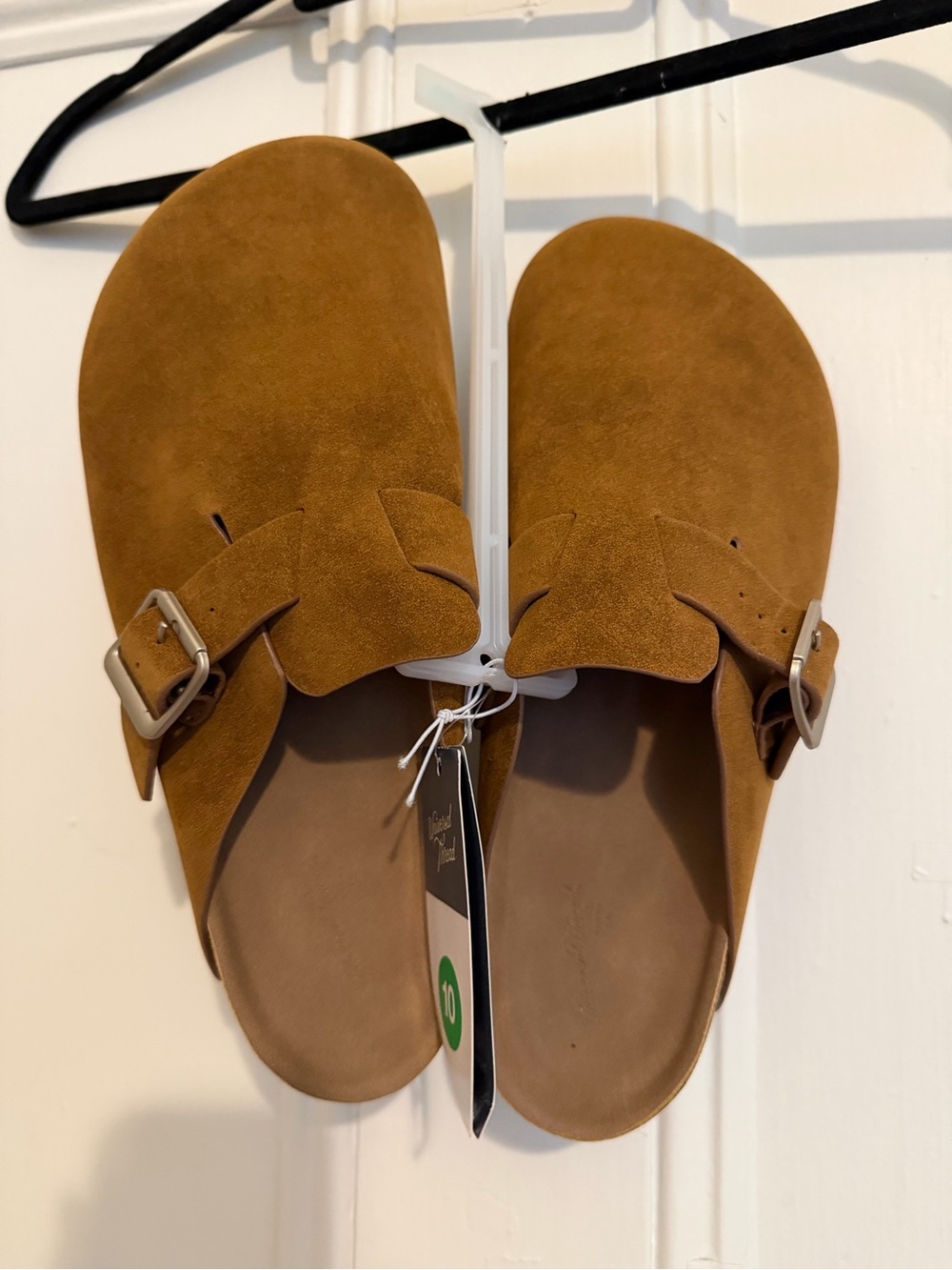 New with Tags Universal Thread Women's Suede Buckle Clog - Tan